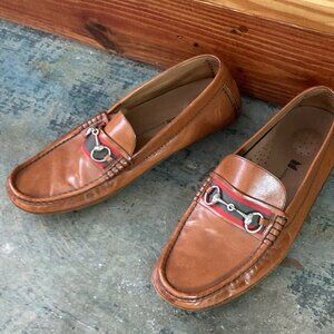 Massimo Emporio Horsebit Loafers Academia Butter Leather Shoes Italian Flag 11